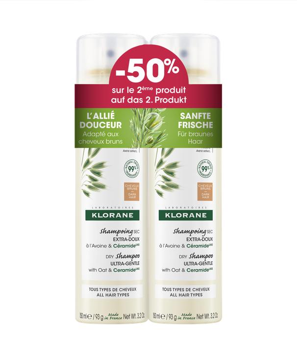 Actual product image Klorane Oat Milk Dry Shampoo Tinted Duo (150 ml, Dry shampoo)