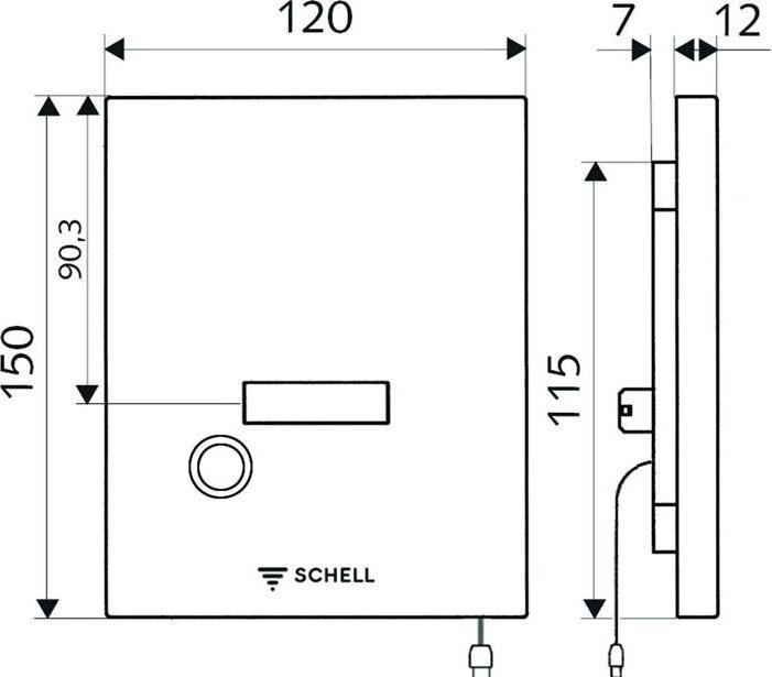 Produktbild Schell WC-Steuerung EDITION E MANUAL mit Kartuschenventil DN 5