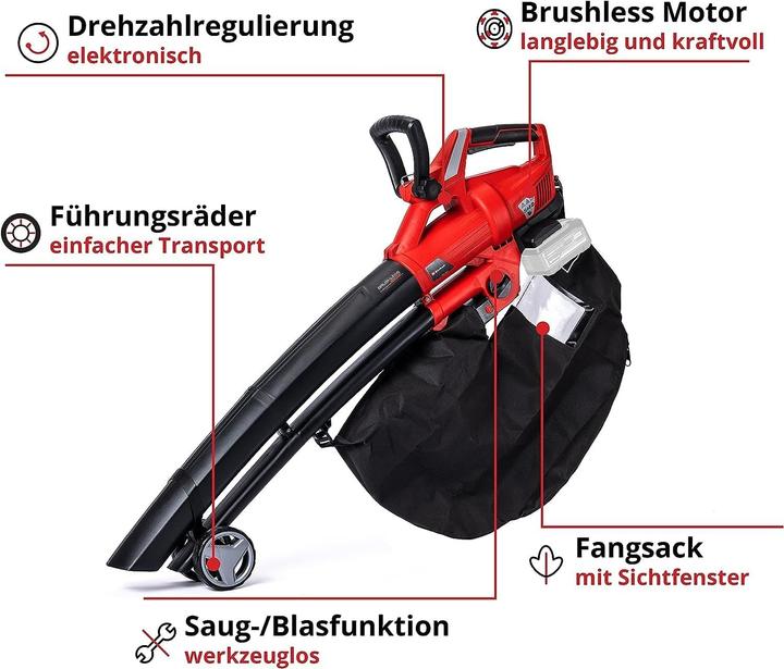Produktbild Einhell GE-CL 36 Li E Solo (Akkubetrieb, Laubsauger-& bläser, Laubsauger, Laubbläser)