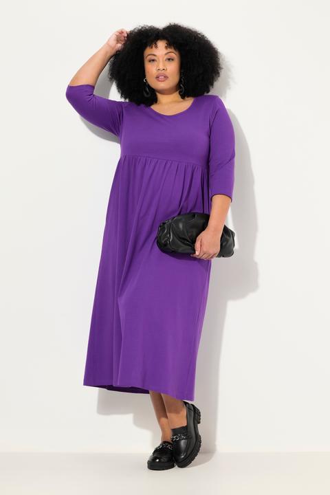Actual product image Ulla Popken Cotton Knit 3/4 Sleeve Empire Pocket Dress (50, 52)