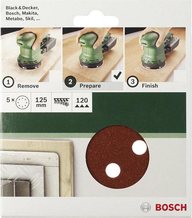 Image du produit Bosch Zubehör Papier abrasif excentrique avec velcro (240)