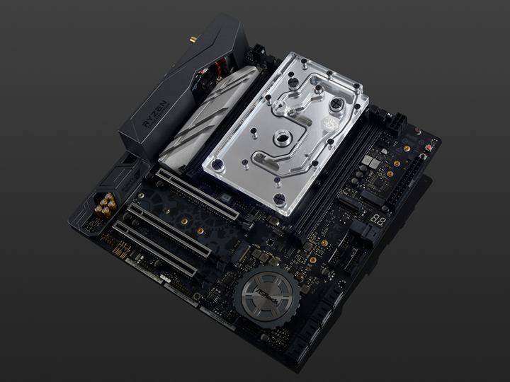 Immagine prodotto Bitspower Monoblocco per ASRock X399M Taichi RGB Nickel - Acrilico