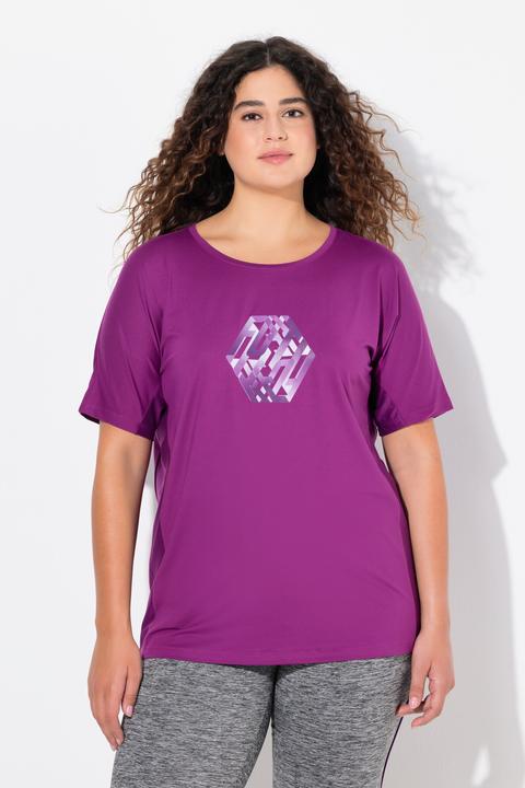 Immagine prodotto Ulla Popken Maglia funzionale con "Future", scollo a girocollo, mezze maniche e materiale riciclato (42, 44)