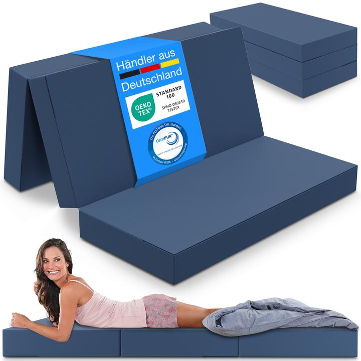 Produktbild Bestschlaf Klappmatratze, 3-teilige Faltmatratze, Reisebett, Gästematratze (160 x 195 cm, Schaumstoffkern)