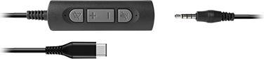 Immagine prodotto Hamlet HHEADM-CJS cuffia e auricolare Cablato A Padiglione Ufficio USB tipo-C Nero (Cablato)