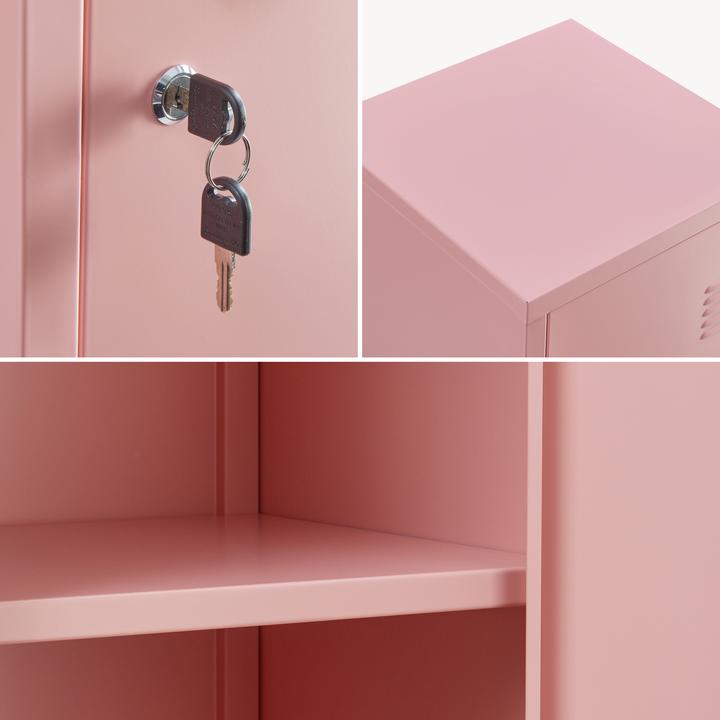 Image du produit En.Casa Einzelspind Kurikka 137x38x38 cm Rosa (38 x 38 x 20 cm)