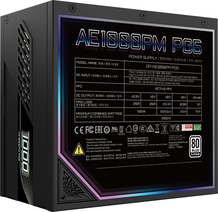 Produktbild Gigabyte AORUS ELITE P1000W 80+ Platinm (1000 W)
