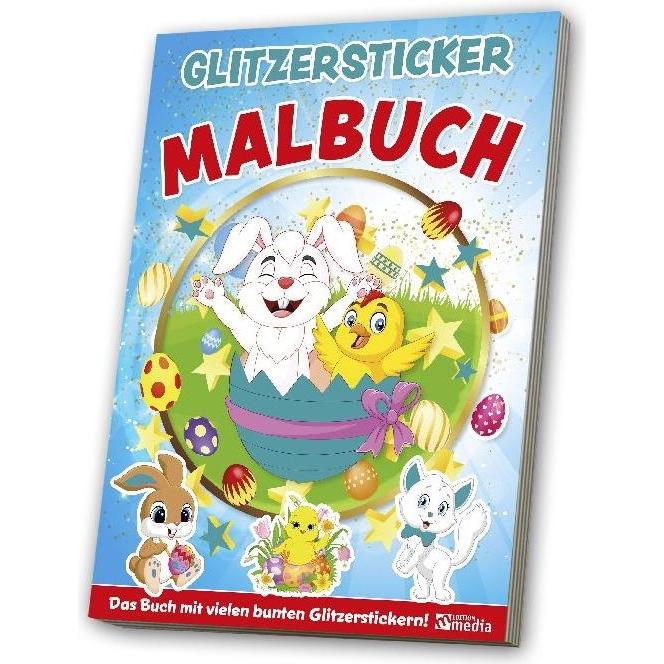 Media Verlag Glitzersticker Malbuch Kunterbunte Welt zur Osterzeit