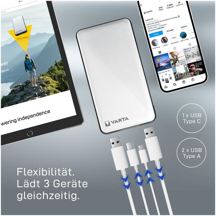Actual product image Varta Energy (10000 mAh, 15 W, 37 Wh)
