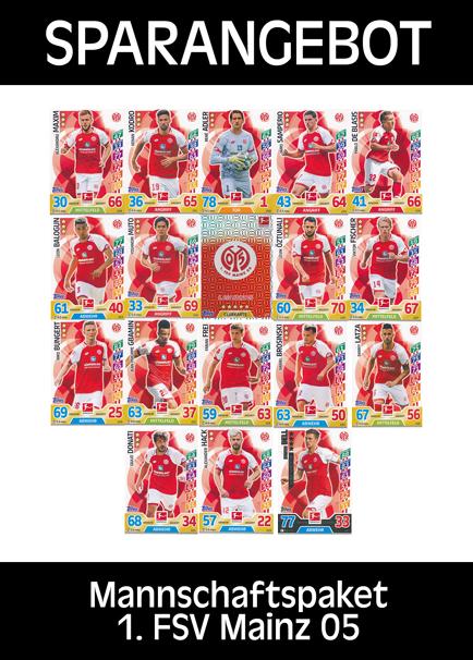 Topps Match Attax - 2017/18 - Mannschaftspaket - 1. FSV Mainz 05