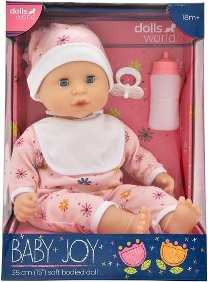 Produktbild Dolls World Lalka Baby Joy 38cm ubranko r?owe