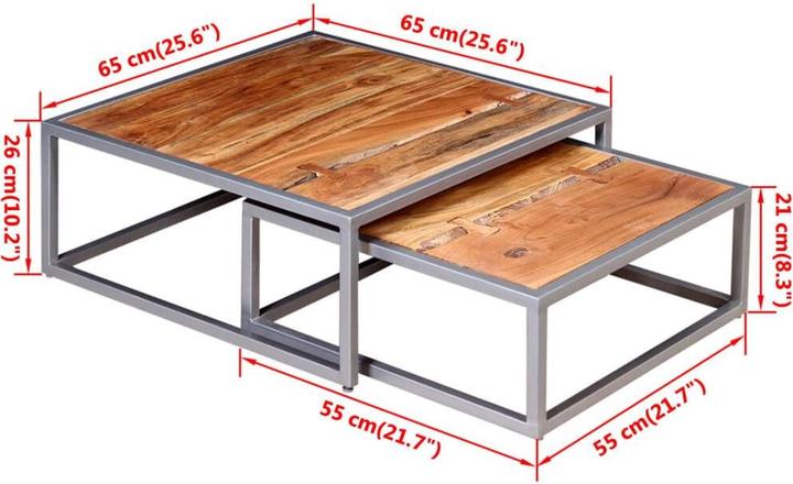 Image du produit vidaXL Couchtisch (65 x 65 x 26 cm)