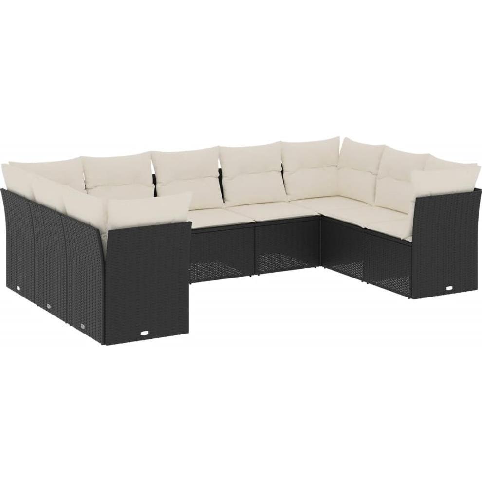 VidaXL, Gartenlounge, 10-tlg. Garten-Lounge-Set mit Kissen