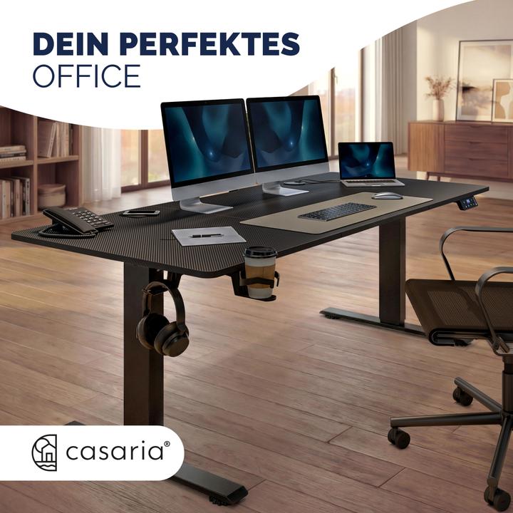Produktbild Casaria Höhenverstellbarer Schreibtisch (120 x 60 x 72 cm)