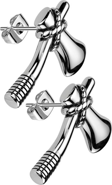 Produktbild Star Piercing Ohrstecker silber Axt (ohne Messing, Chirurgenstahl 316L)