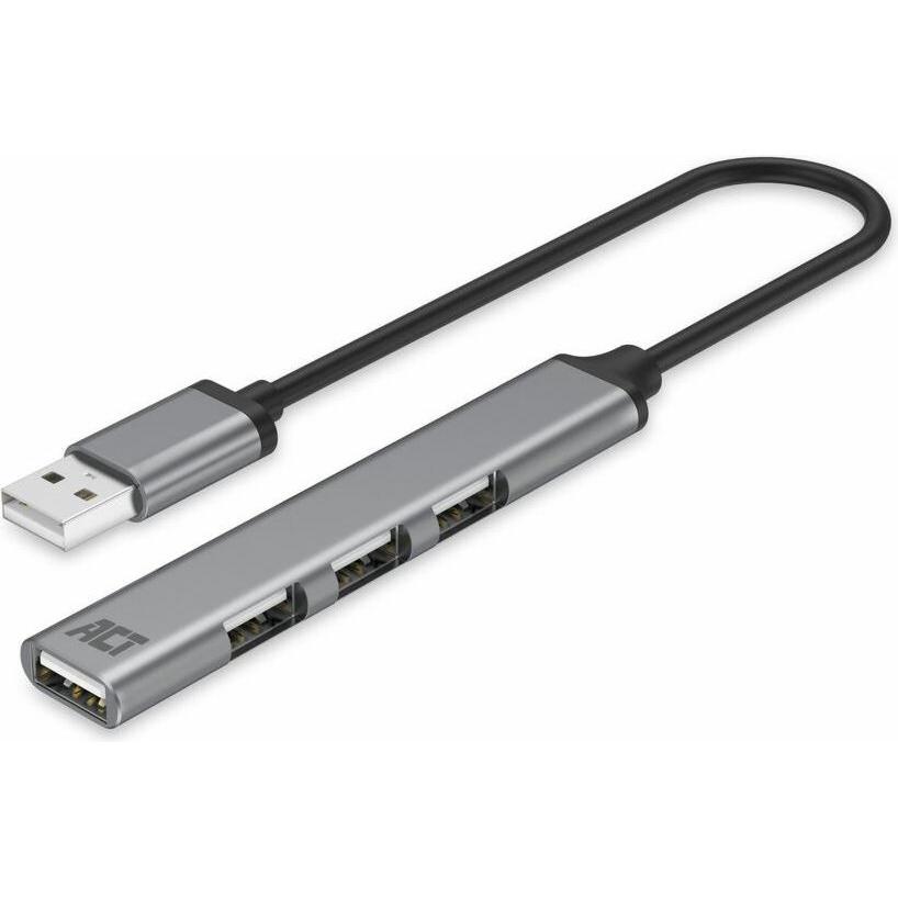 ACT AC6225 (USB-A, 4 Ports), Dockingstation + USB Hub, Grau