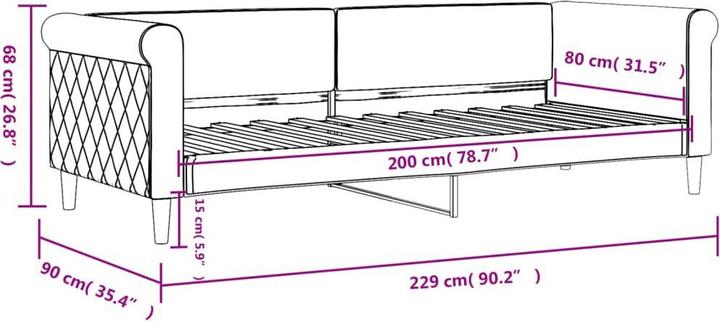 Produktbild VidaXL Tagesbett 80 x 200 cm Samt