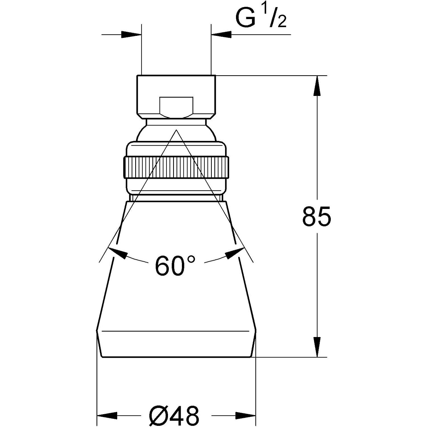 Thumbnail - Grohe, Duschbrause, Kopfbrause (1 Strahlarten, 5 l/min)