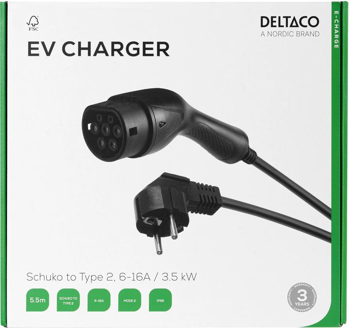 Produktbild Deltaco EV-1233 (CEE 7/7, 3.50 kW, 16 A, 5.50 m)