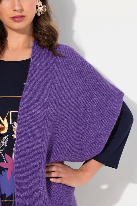 Produktbild Ulla Popken Strickjacke, 0versized, offenes Modell, Halbarm (50, 52, 54, 56)