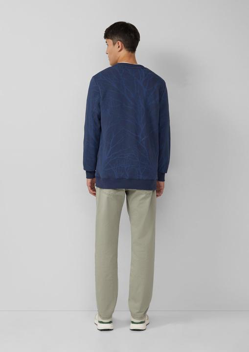 Produktbild s.Oliver Sweatshirt Leichtes Sweatshirt mit All-over-Print und Logo (S)