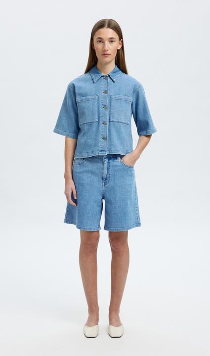 Image du produit Selected Denim Kurzarmhemd (36)