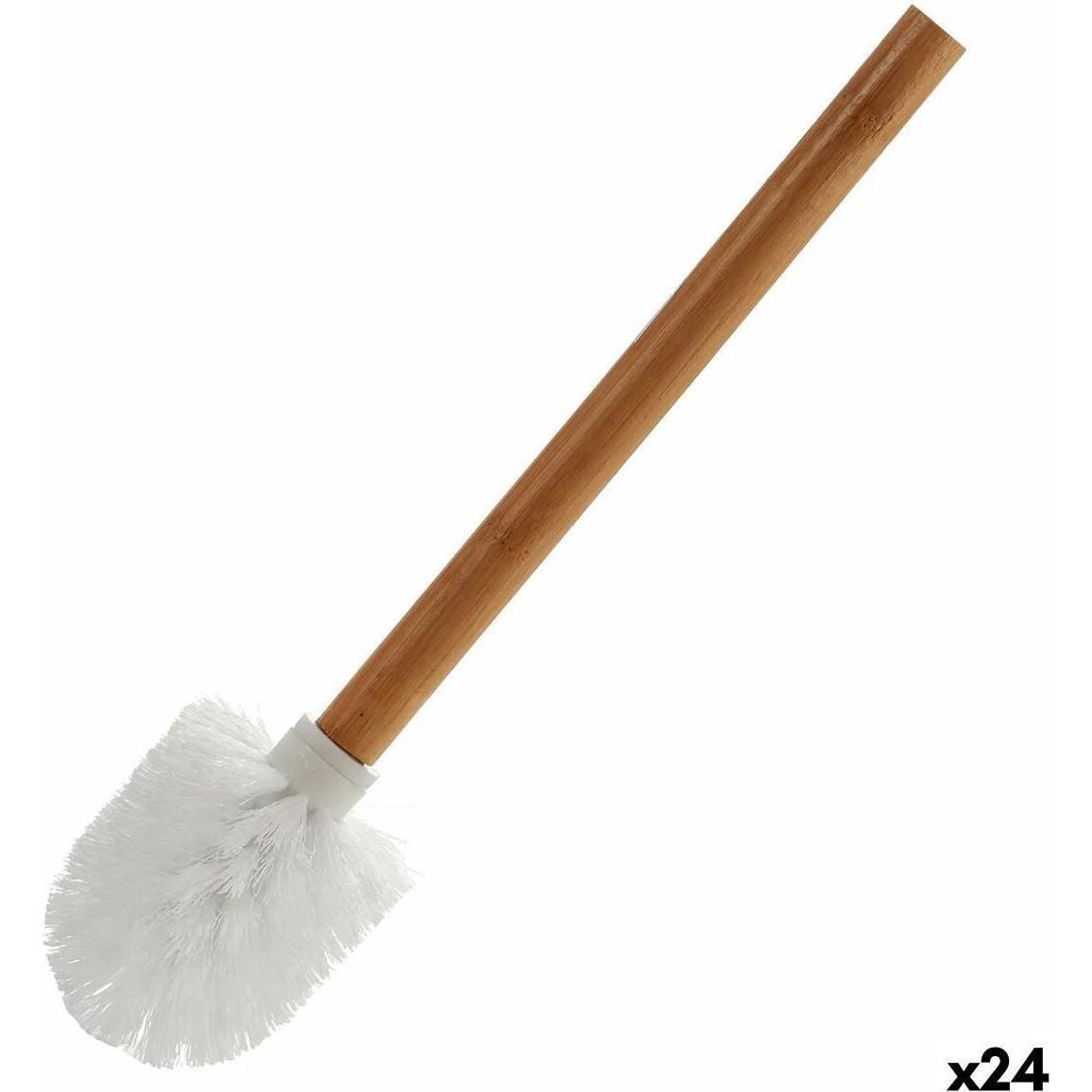 Berilo, Spazzola WC, Toilet Brush 22098 White Brown Bamboo 8 x 35,5 x 8 cm (24 Units)