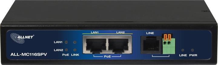 Produktbild Allnet Punkt-zu-Punkt Modem VDSL2 Vectoring via 2-Draht mit PoE unmanaged ALL-MC116SPV-VDSL2