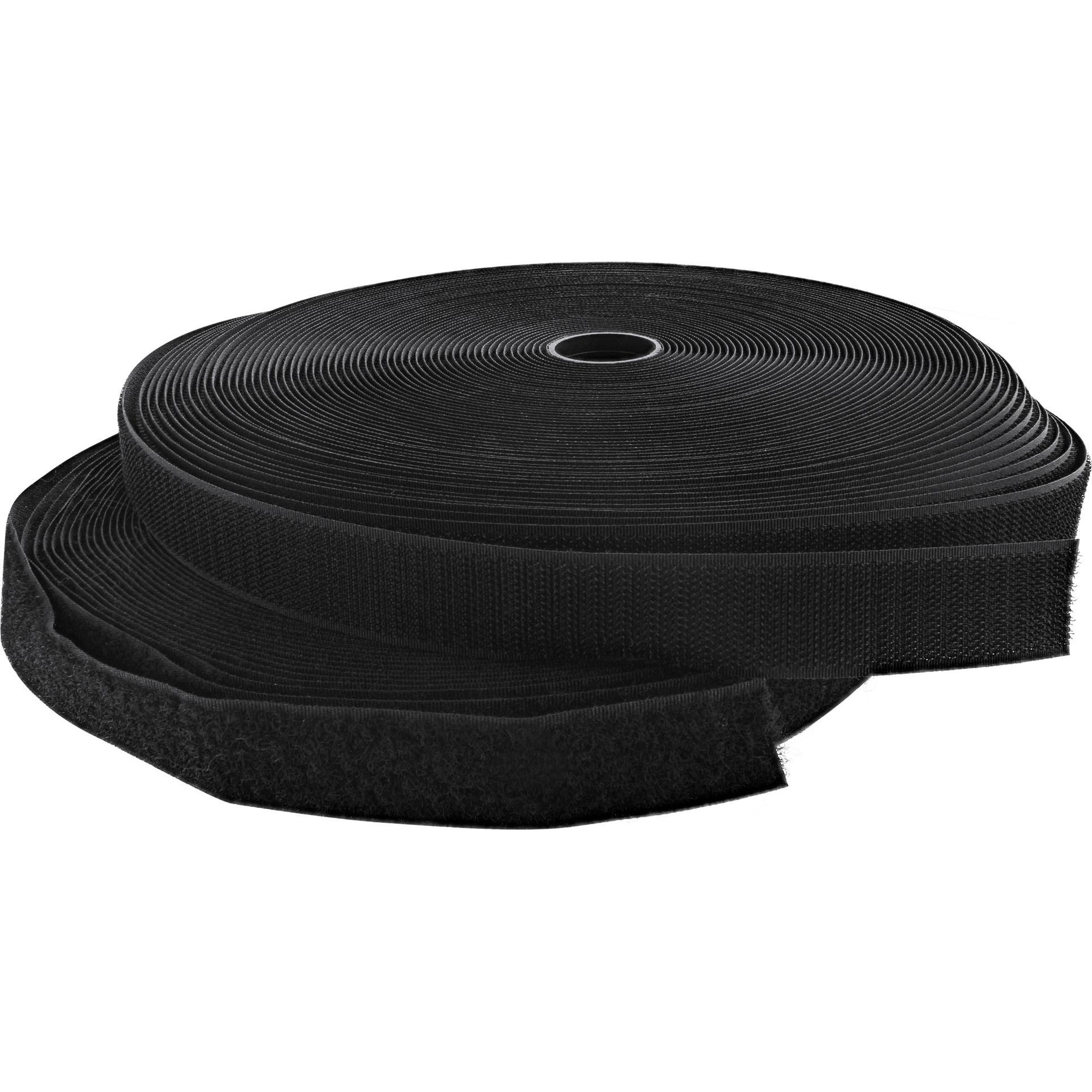 Thumbnail - InLine, Klettband,  Kabelbinder, Klettverschluss Band, 25 Meter, 25mm, schwarz (25 mm)