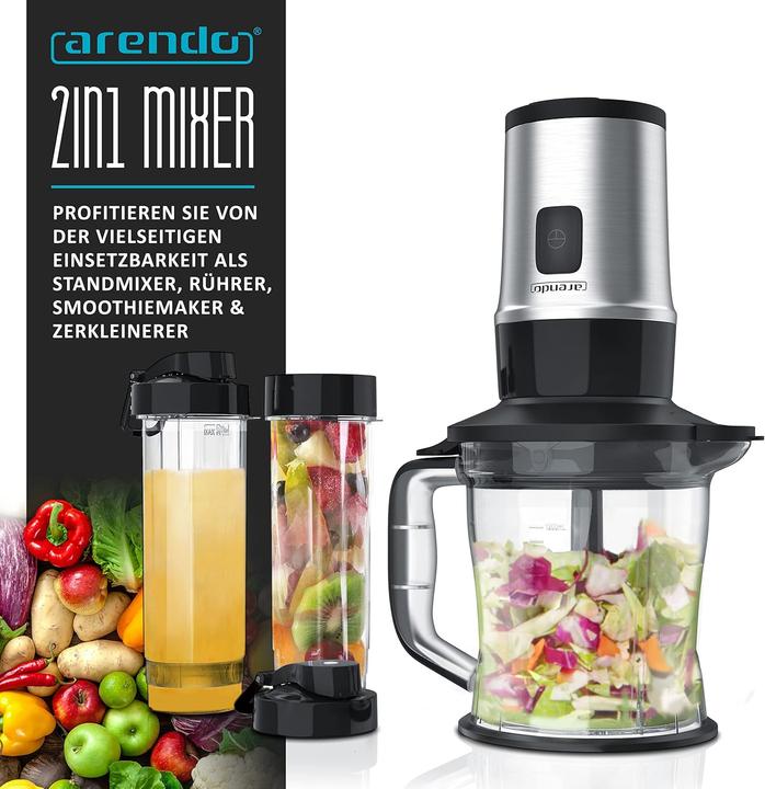 Actual product image Arendo 2in1 Standmixer mit Smoothie-Behältern (700 W)