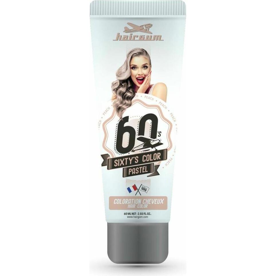 Hairgum, Haarfarbe, SIXTY'S COLOR hair color #peach 60 ml (Peach)