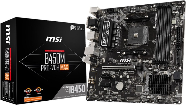 Produktbild MSI B450M Pro-VDH Max (AM4, AMD B450, mATX)