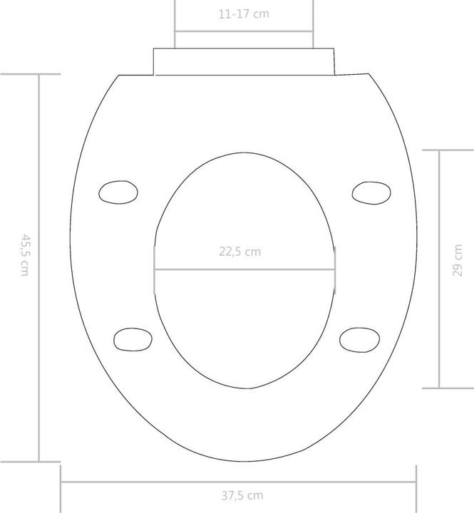 Produktbild vidaXL Toilettendeckel mit Absenkautomatik