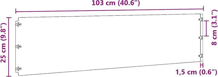 Produktbild vidaXL Rasenkante (103 cm)