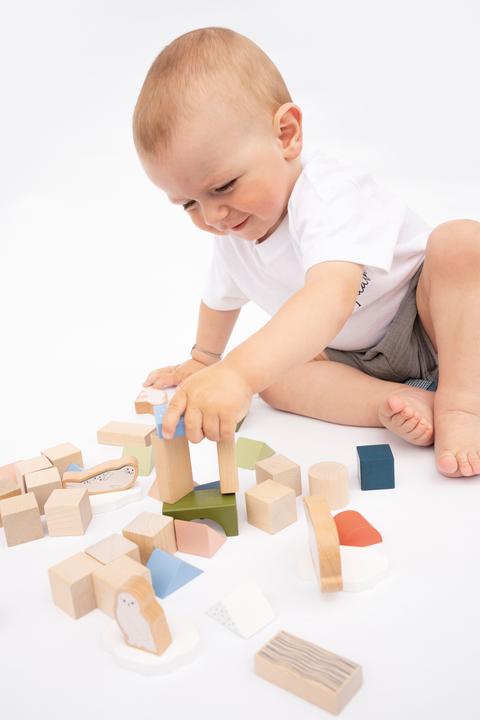 Actual product image small foot Wooden blocks "Arctic