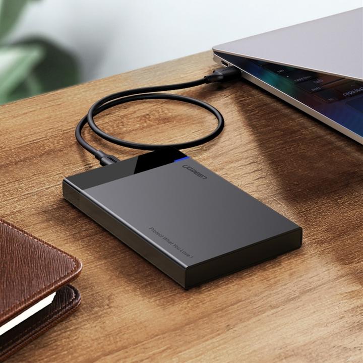 Productafbeelding Ugreen US221 SATA Externe Schijfbehuizing HDD 2,5", USB 3.0 + USB-C naar USB-C 3.1 (zwart) (2.5")