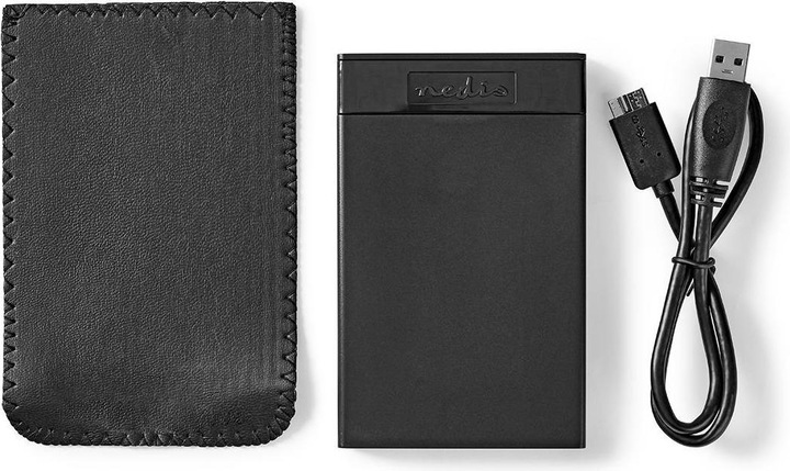 Immagine prodotto Nedis DDE25301BK Contenitore per disco rigido, nero, 2,5 mm (2.5")