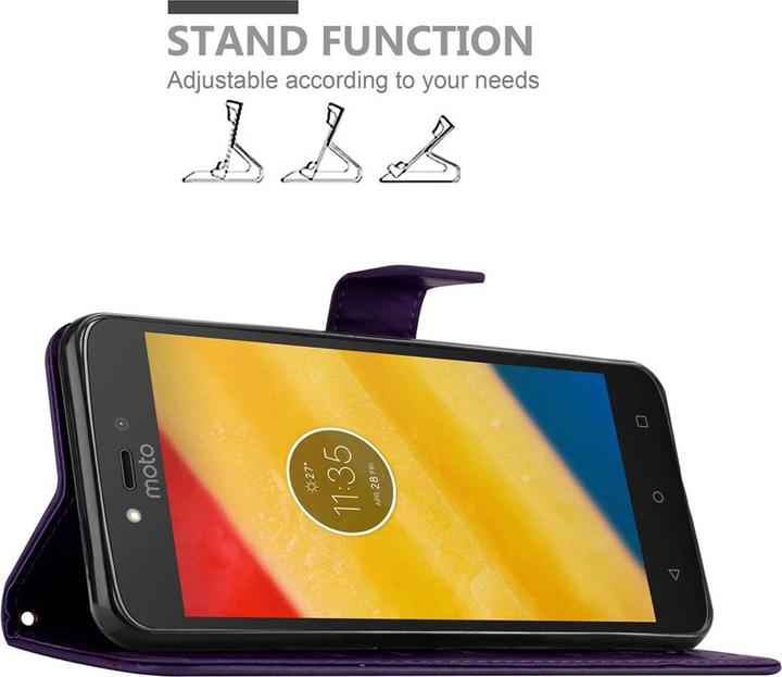 Produktbild Cadorabo Flower Book Cover (Motorola Moto C Plus)