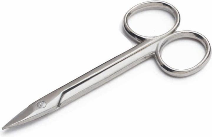 Actual product image Cimco Crown scissors bright nickel-plated, serrated cutting edge, for finest wires, length 115 m (11.50 cm)