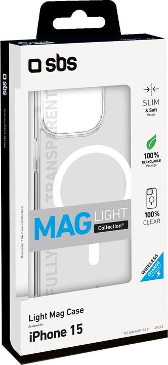 Actual product image SBS Light Mag Cover iPhone 15 tranp. (Apple iPhone 15)