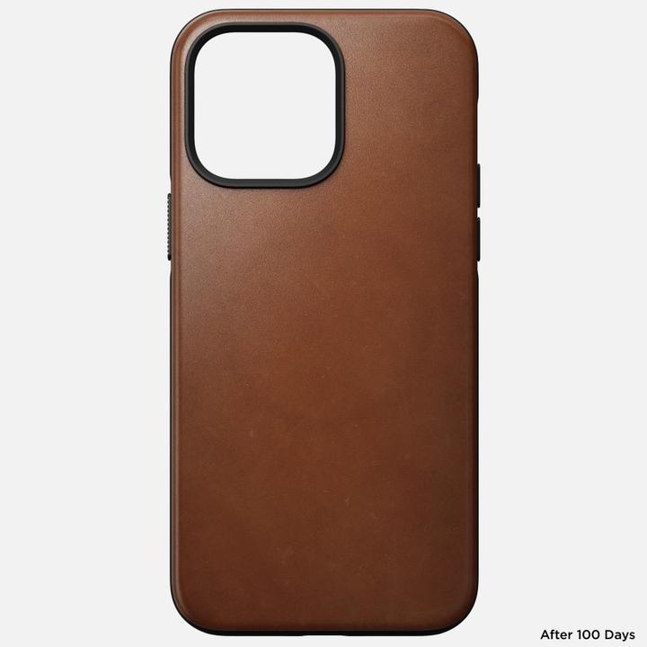 Actual product image Nomad Back Cover Modern Leather iPhone 14 Pro Max Light Brown (Apple iPhone 14 Pro Max)