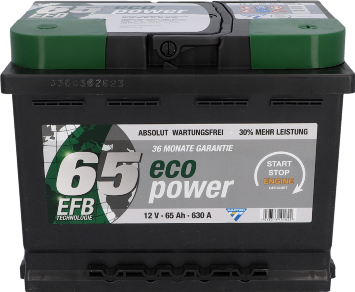 Actual product image Cartec Eco Power 65 EFB (12 V, 65 Ah, 570 A)