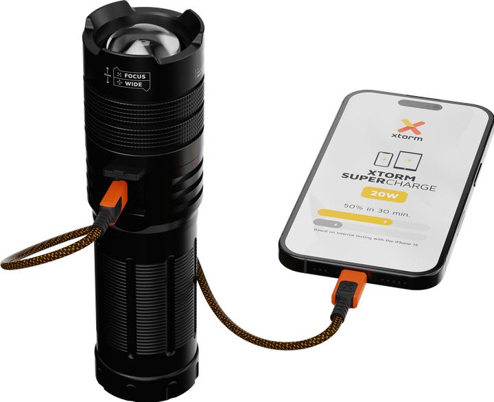 Immagine prodotto Xtorm mit Powerbank 10.500mAh, 1x USB-C PD 20W, 1x USB-A 18W Flashlight Powerbank Black (10500 mAh, 20 W, 20 Wh)