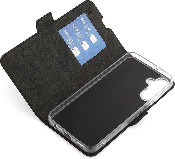 Actual product image Wave BookCase -suojakuori, Samsung Galaxy A15, musta (Samsung Galaxy A15 5G)