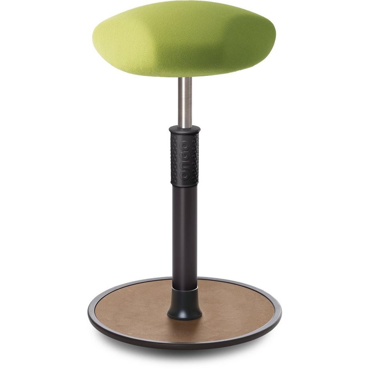 Ongo, Bürostuhl, Sitz- Stehhocker Free Tall Triangel Gestrick Hellgrün schwarz /Natur