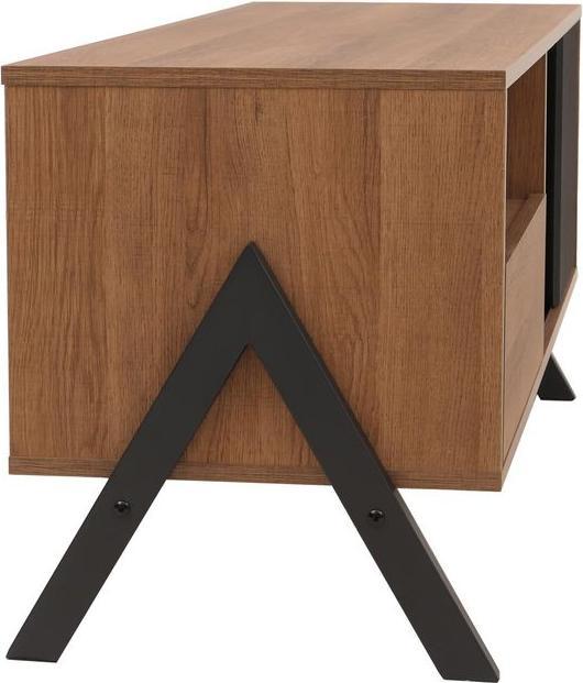 Produktbild Mendler TV-Rack HWC-O40, MDF Metall Melamin 49x120x40cm – natur