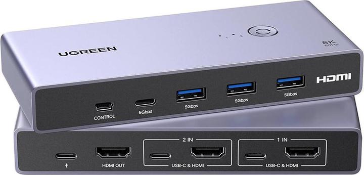 Produktbild Ugreen Kvm Switch 2 Port USB-C/Hdmi CM692 25961