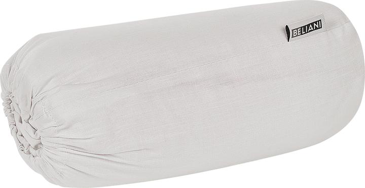 Actual product image Beliani Fitted sheet cotton light grey 200 x 200 cm JANBU (200 x 200 cm)