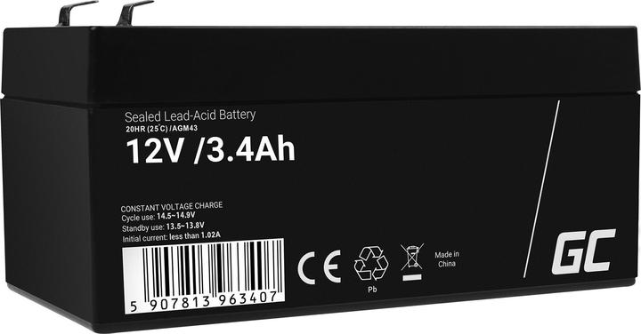 Actual product image GreenCell AGM Battery 12V 3.4Ah - Battery - 3,400 mAh (12 V, 3.40 Ah)
