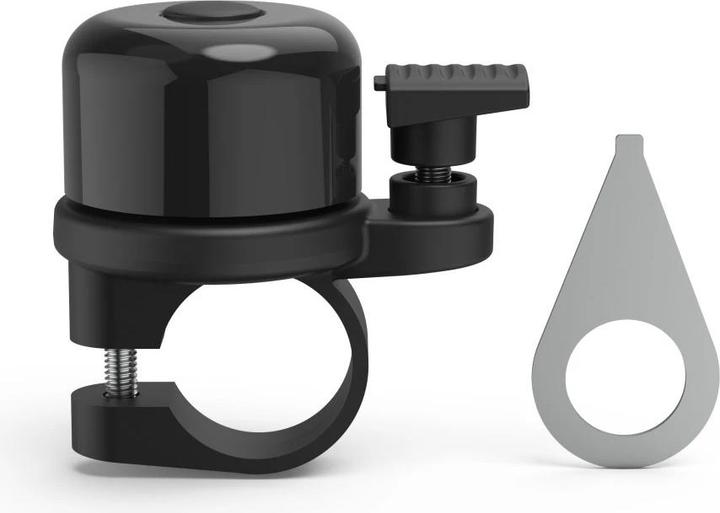 Immagine prodotto Hama Fahrradklingel AirBell, mit AirTag-Halter, Ø 2,2 cm, 85 dB (00185831)